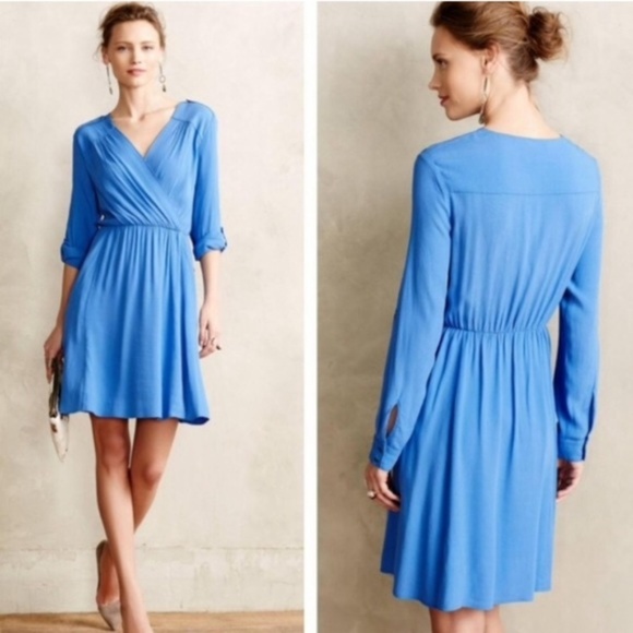Anthropologie Dresses & Skirts - {Anthro} Maeve Lene zipper packet dress blue